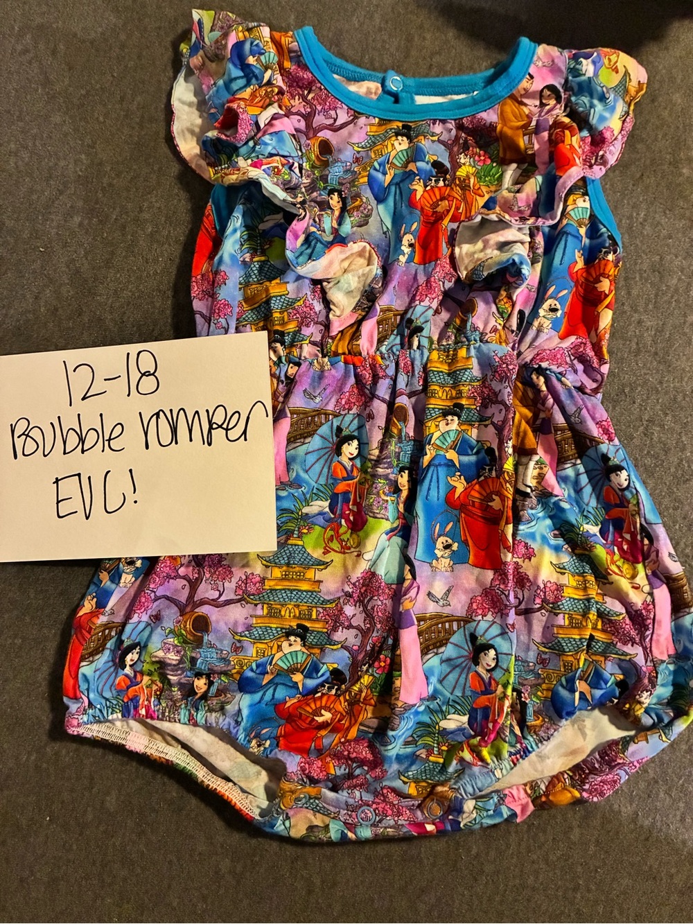 Girls' Millie Rose Bamboo Mulan Bubble Romper